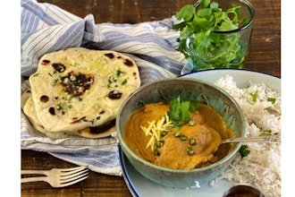 Butter Chicken (or Tofu) and Cast Iron Naan (Ages 12 & up)